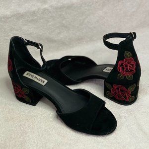 Steve Madden Flower Embroidered Heels